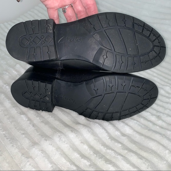 Women’s 6M CLARK’S PLAZA MARKET Black Leather Equestrian Style Riding Boots EXC - Picture 15 of 16